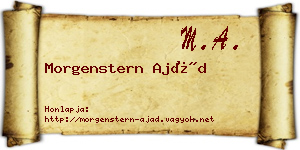Morgenstern Ajád névjegykártya